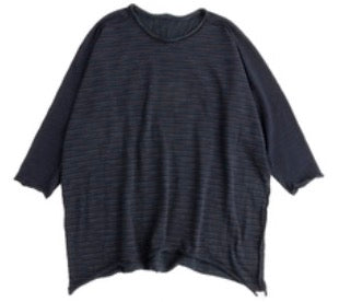 Nuime Futo Mid Sleeve Fine Organic Cotton Woven Top Gender Free by Tamaki-Niime