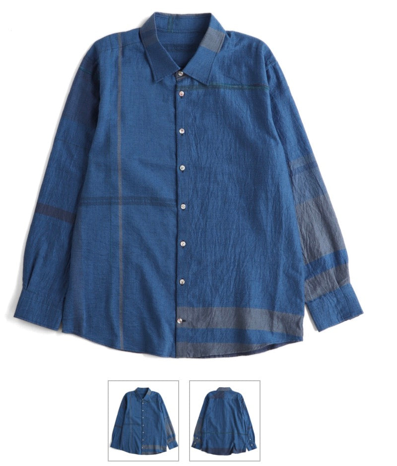 Button Down Shirt -Long Sleeve in Organic Cotton by Tamaki-Niime