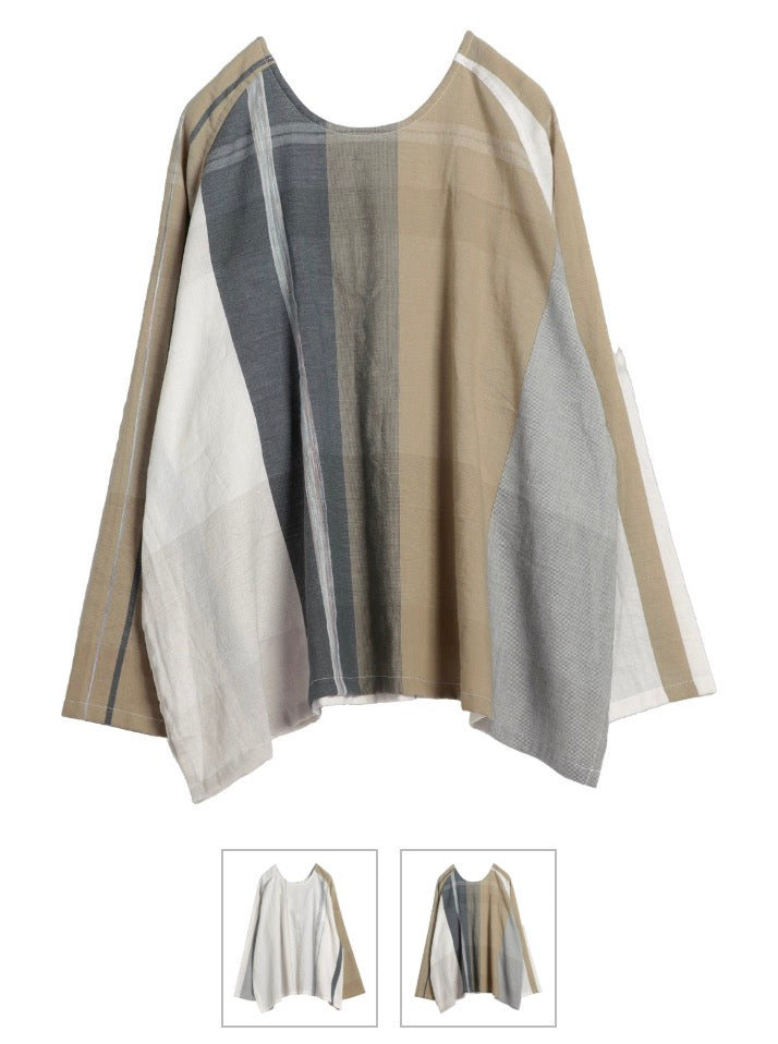 Tamaki-Niime T-Ragi Cotton Scoop Top