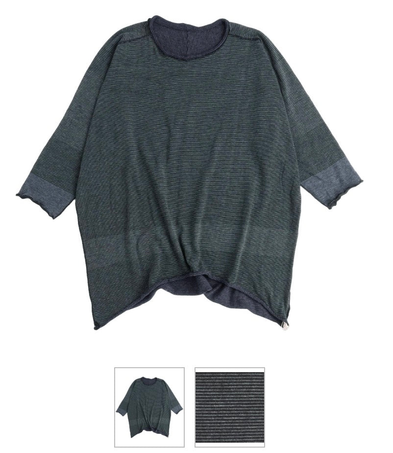 Nuime Futo Mid Sleeve Fine Organic Cotton Woven Top Gender Free by Tamaki-Niime