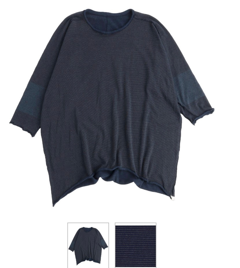 Nuime Futo Mid Sleeve Fine Organic Cotton Woven Top Gender Free by Tamaki-Niime