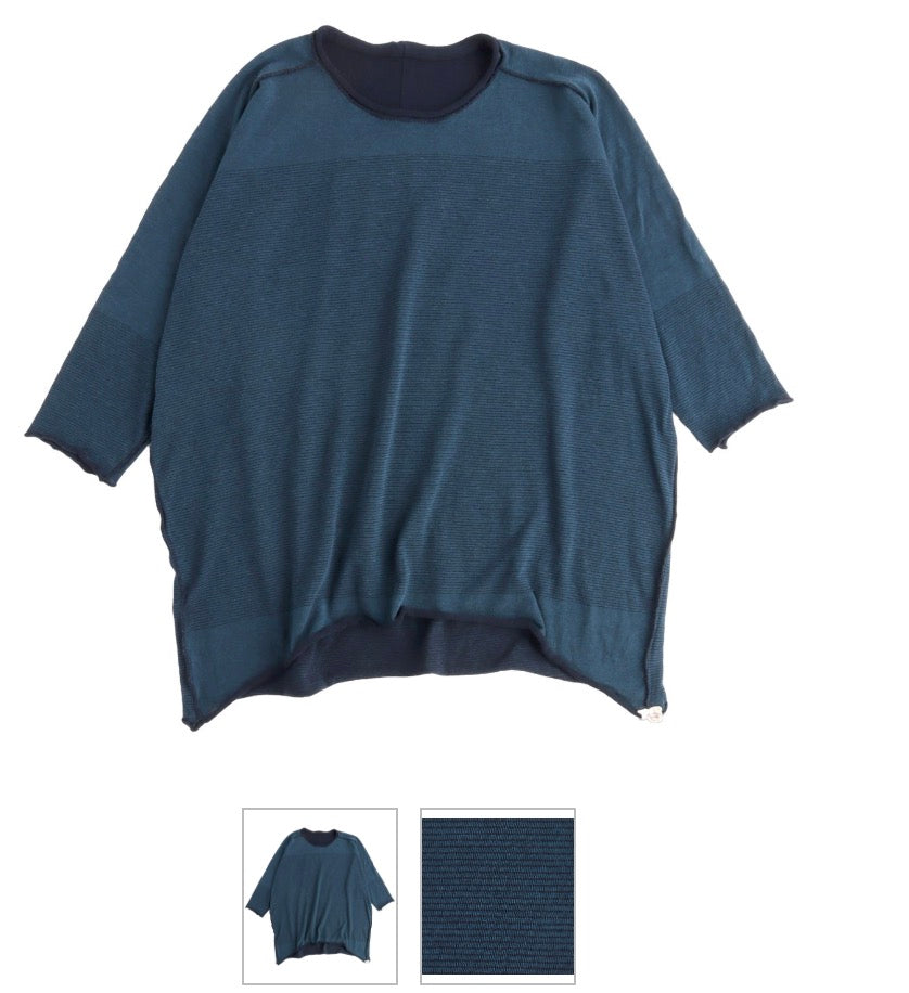 Nuime Futo Mid Sleeve Fine Organic Cotton Woven Top Gender Free by Tamaki-Niime