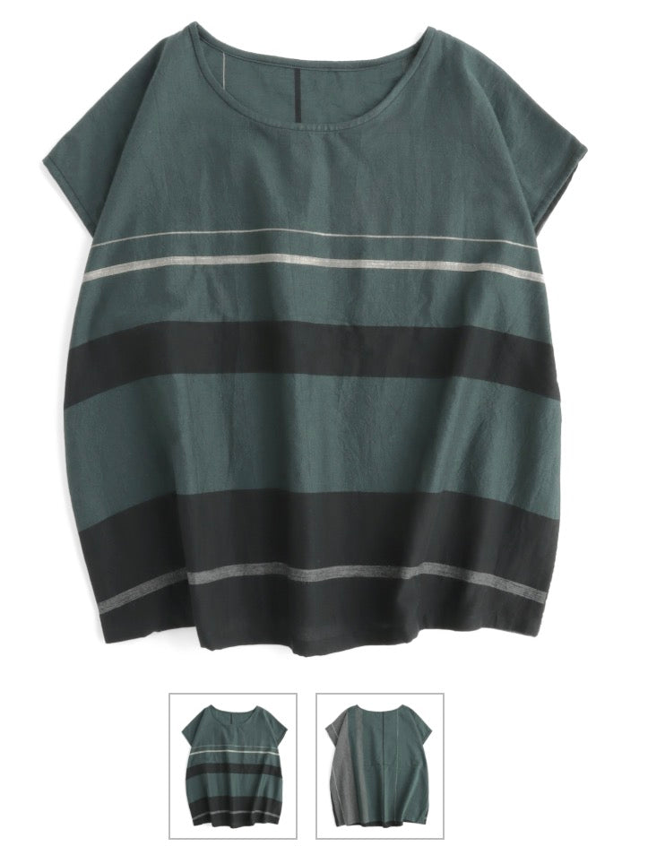 Suton tee short cap sleeve in organic Japanese cotton