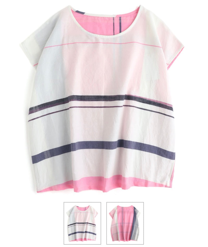 Suton tee short cap sleeve in organic Japanese cotton