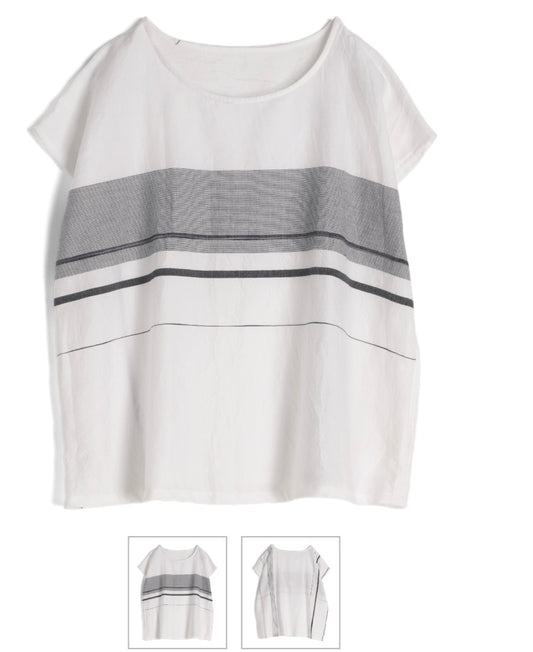 Suton tee short cap sleeve in organic Japanese cotton