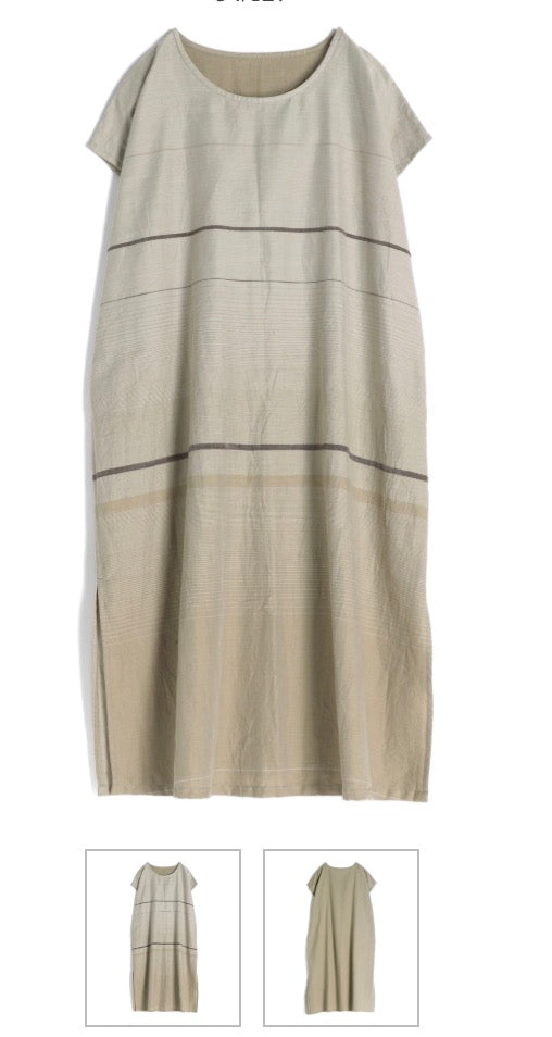 Cap tunic dress mid calf organic cotton from Japan