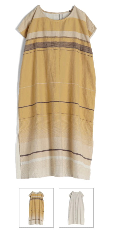 Cap tunic dress mid calf organic cotton from Japan