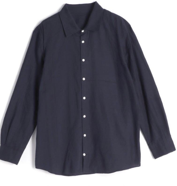 Button Down Shirt -Long Sleeve in Organic Cotton by Tamaki-Niime