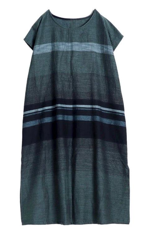 Cap tunic dress mid calf organic cotton from Japan