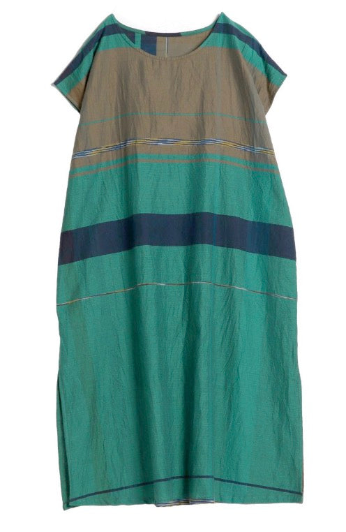 Cap tunic dress mid calf organic cotton from Japan