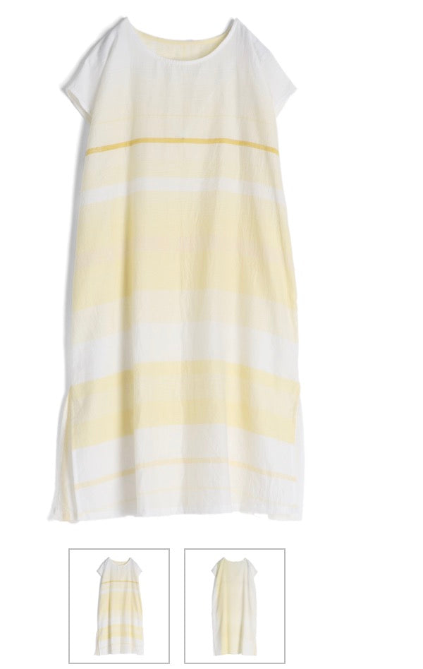 Cap tunic dress mid calf organic cotton from Japan