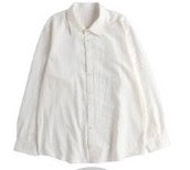 Button Down Shirt -Long Sleeve in Organic Cotton by Tamaki-Niime