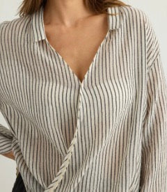Drape Stripe Turkish Cotton Sadie Top