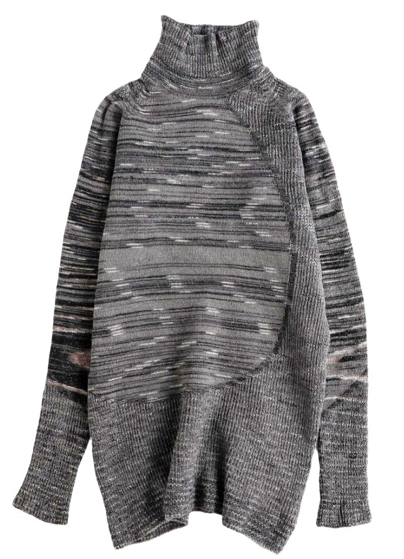 Nice Comfort Mock Turtle  Stretch Sweater from Japan