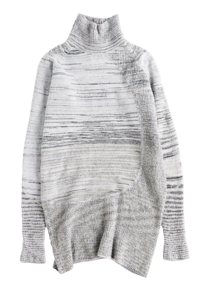 Nice Comfort Mock Turtle  Stretch Sweater from Japan