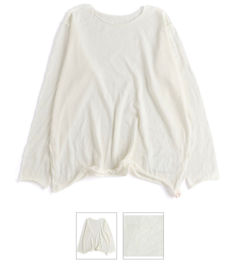 Washable Merino Tamaki Nuime Kuru long sleeve knit top