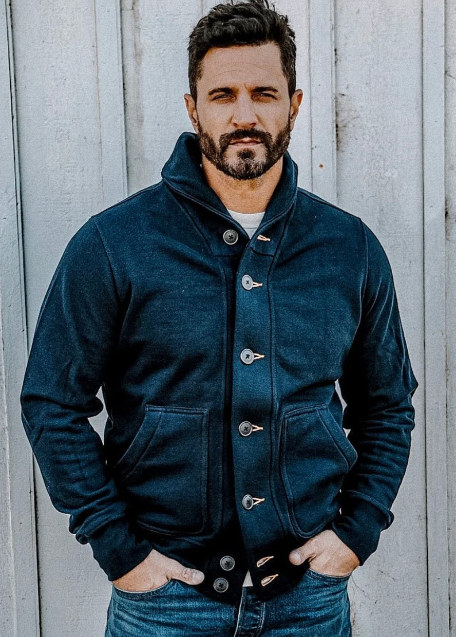 Mens Coastal | 14oz 100% Cotton French Terry Cardigan