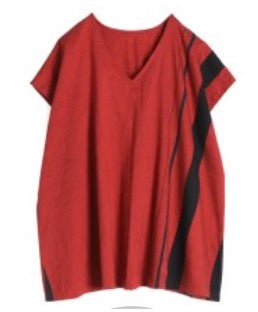 Tamaki-Niime Fuwa-Tee Cap Sleeve Cotton Top