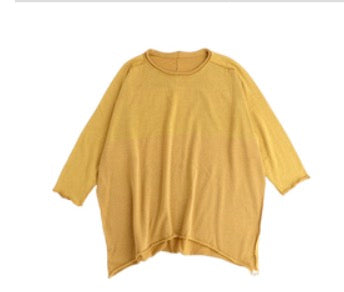 Nuime Futo Mid Sleeve Fine Organic Cotton Woven Top Gender Free by Tamaki-Niime