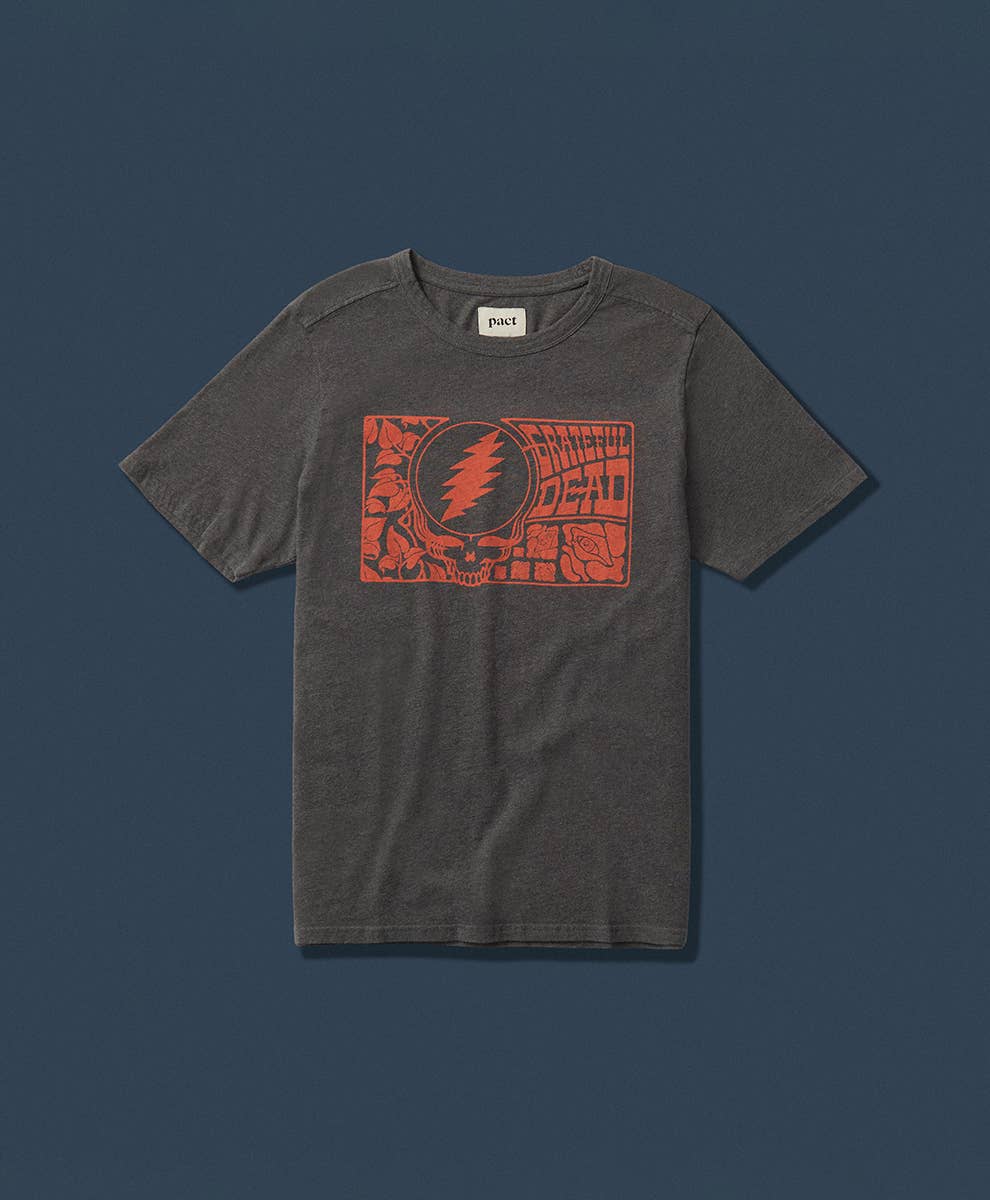 Pact - Men's Grateful Dead X Pact Graphic Tee: Fillmore Charcoal Heather / Medium