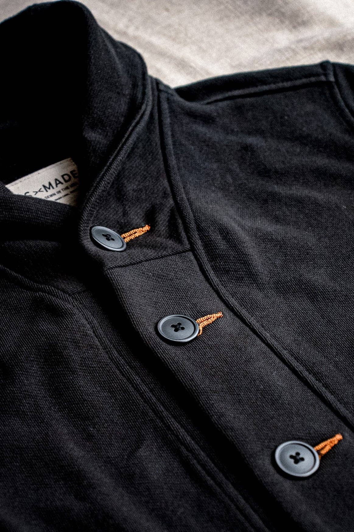 WiesMade - Men | Bodega Cardigan | 14oz 100% Cotton French Terry - Basalt: Basalt / L