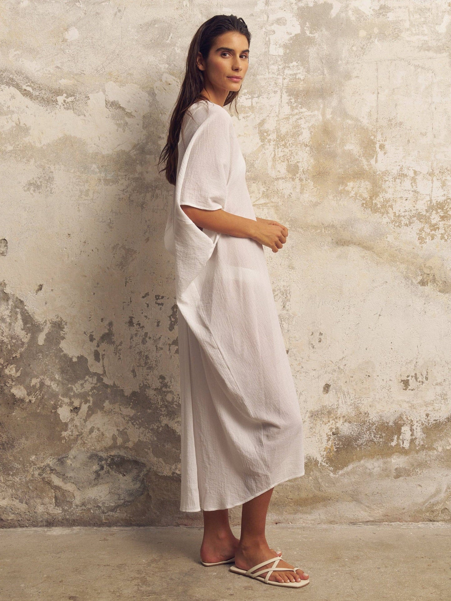Esther Turkish Cotton Tunic-Chalk White
