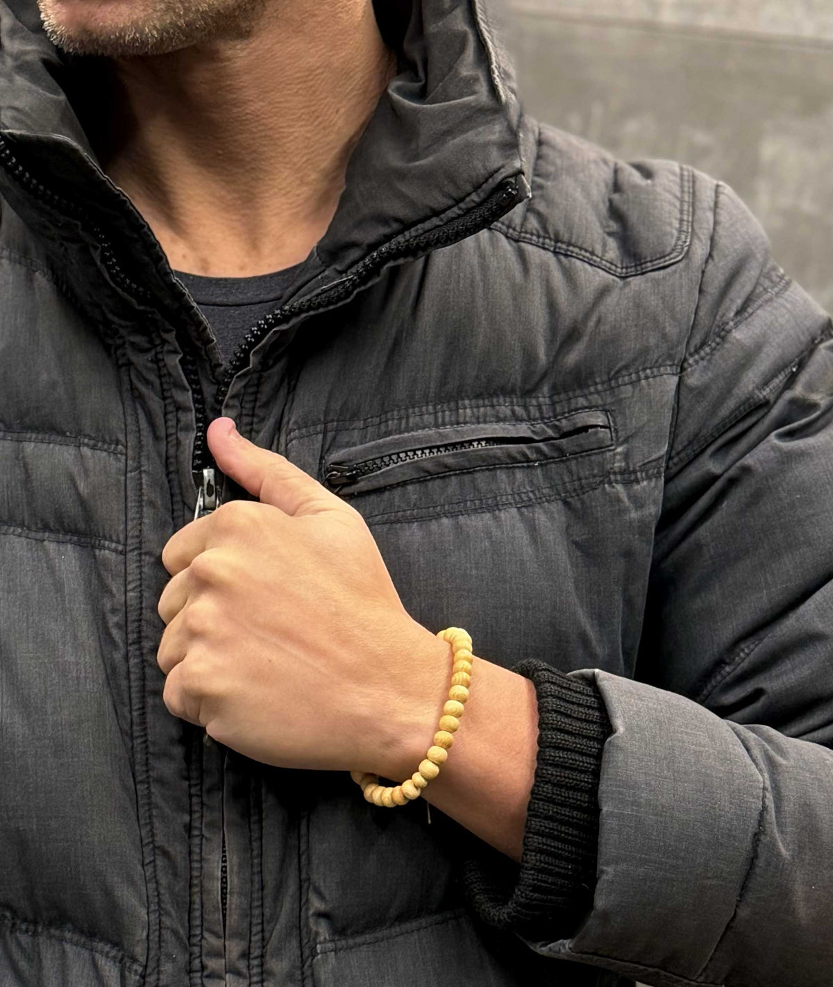 Japanese Hinoki cypress Bead Bracelet