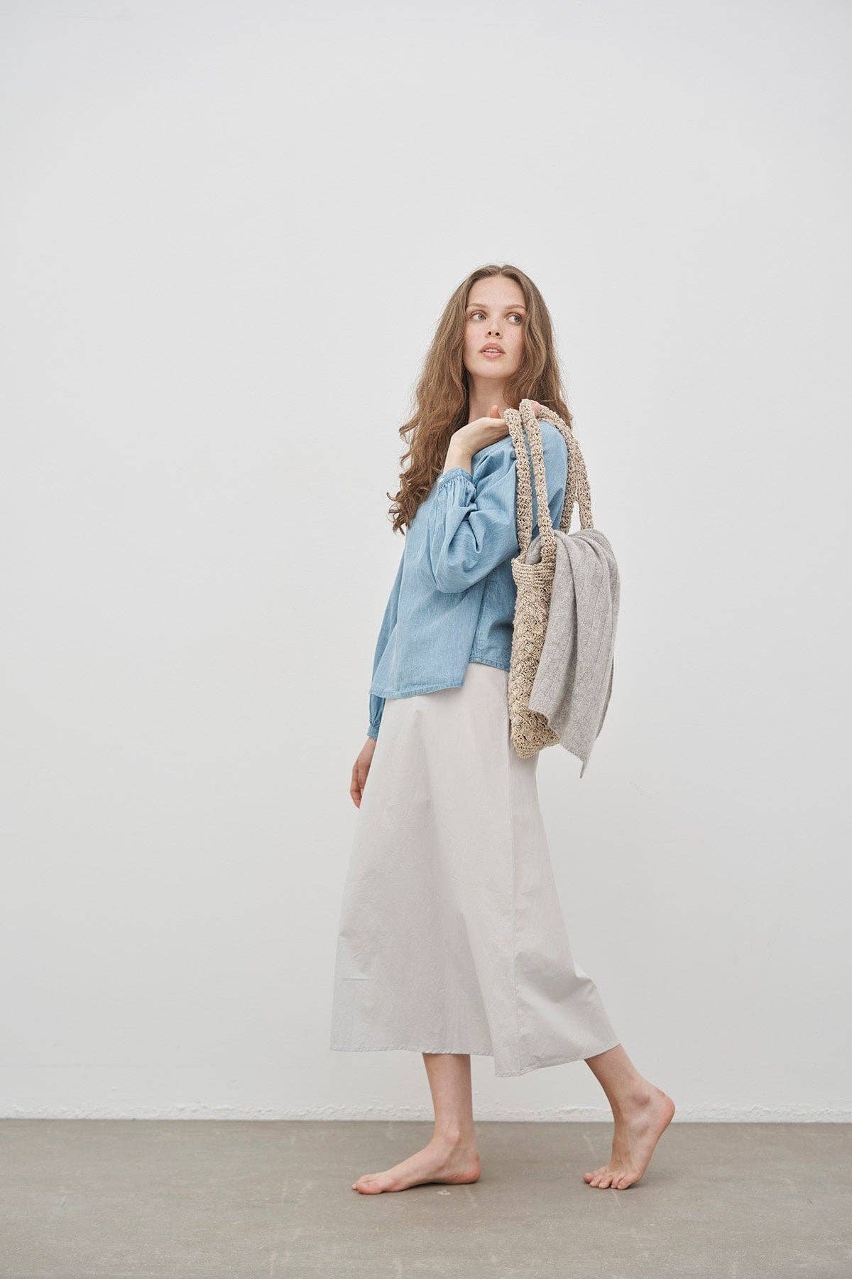 CARE BY ME - LAURA SKIRT CLASSIC: Pure white / M