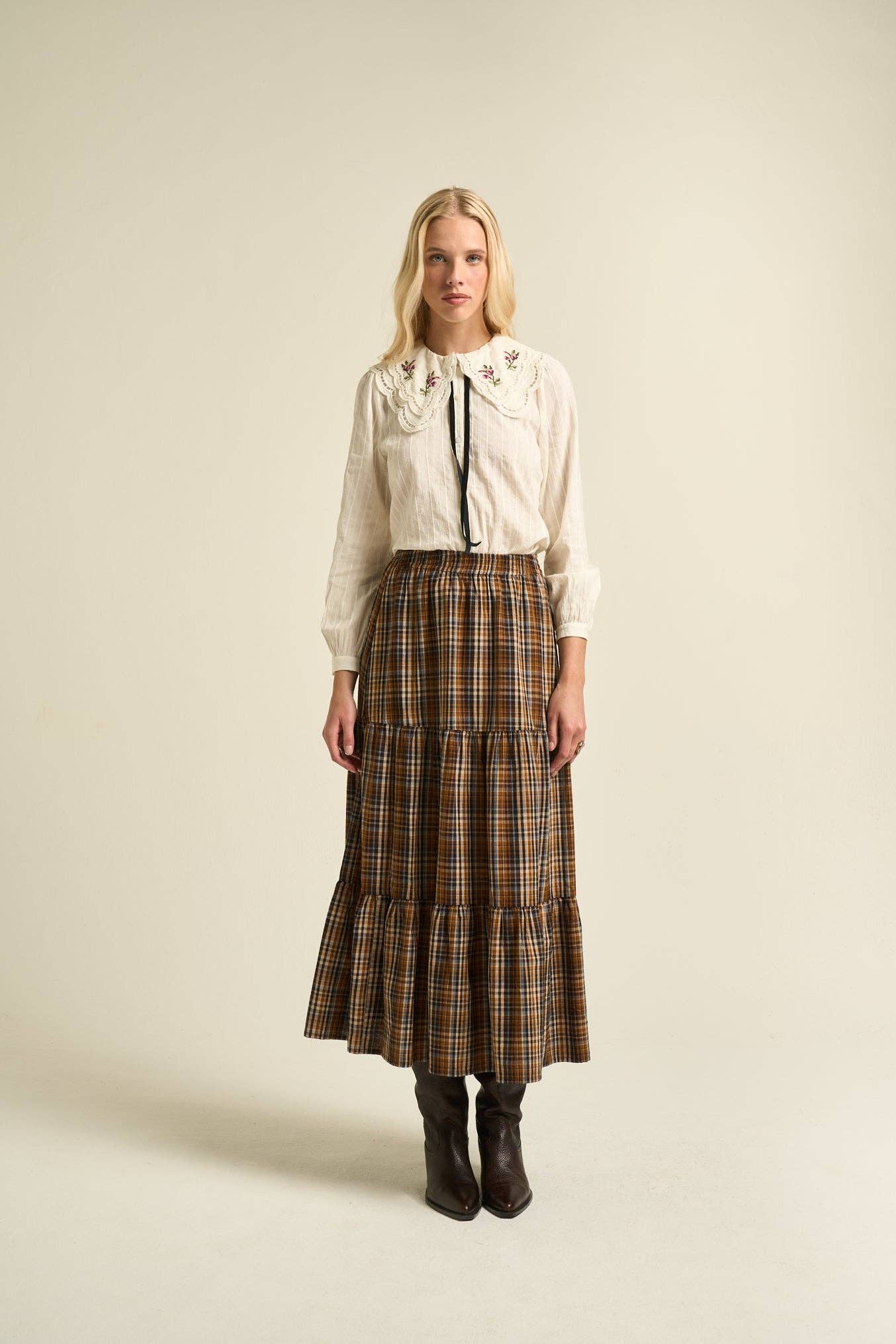 Cheyenne Tiered Skirt Cotton Skirt