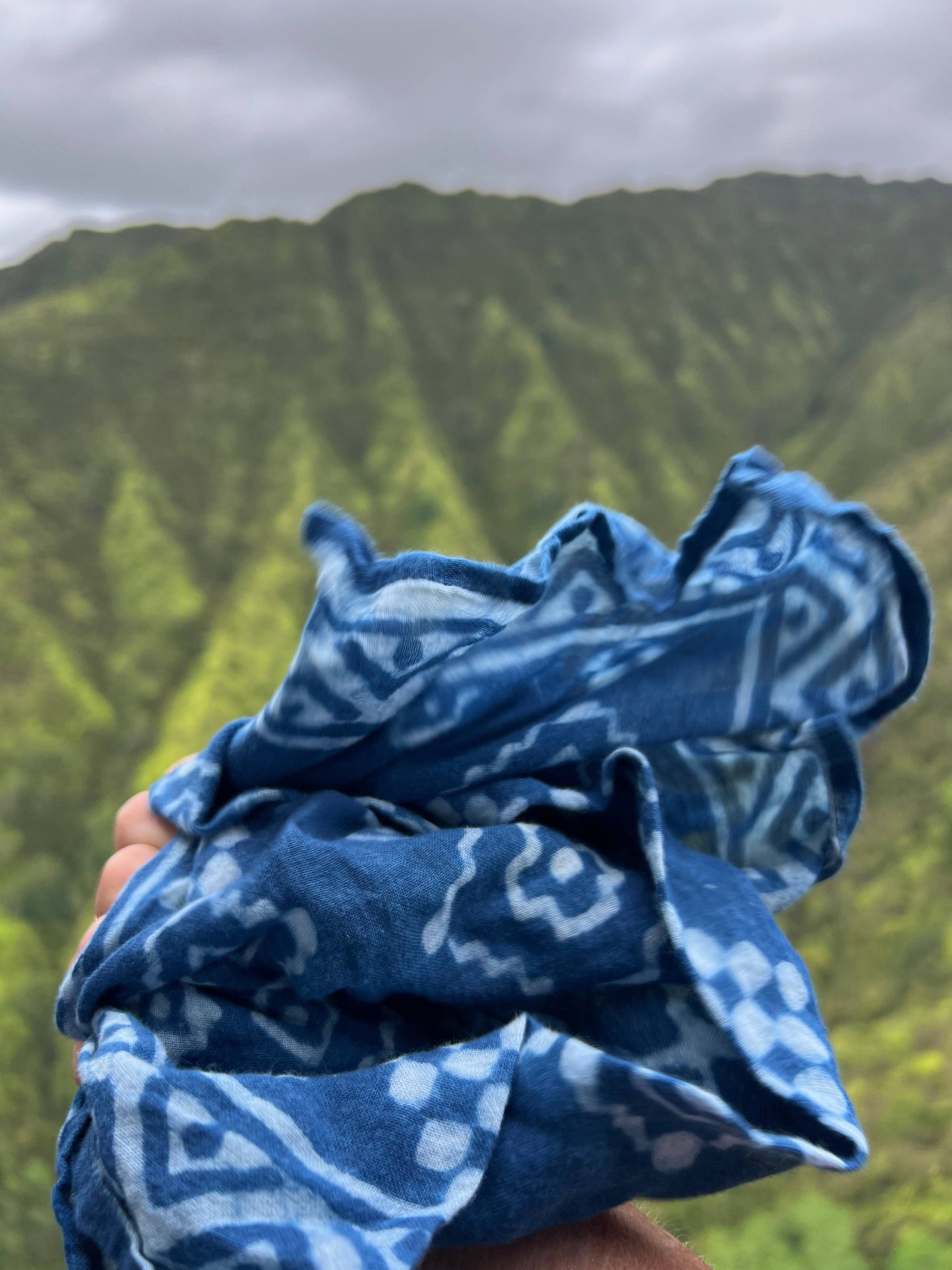 Indigo Gauzy Organic Cotton Bandana