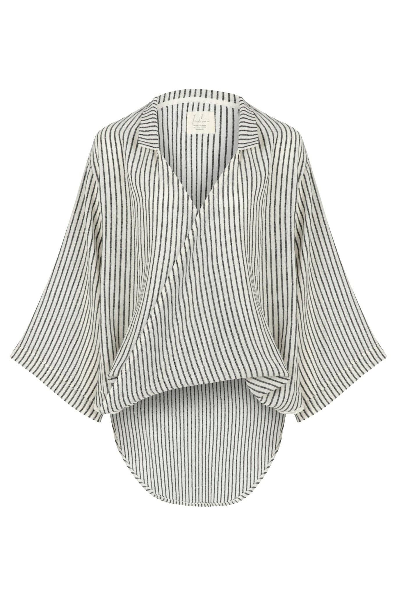 The Handloom - Sade Top - Black Stripes: Black Stripes / One Size