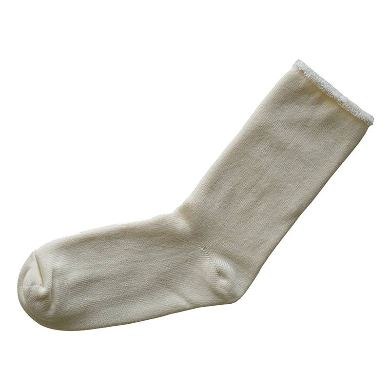 NISHIGUCHI KUTSUSHITA Silk Cotton Lounge Socks: Mocha Brown / M (USM7-9/USW8-10/EUR40-43)