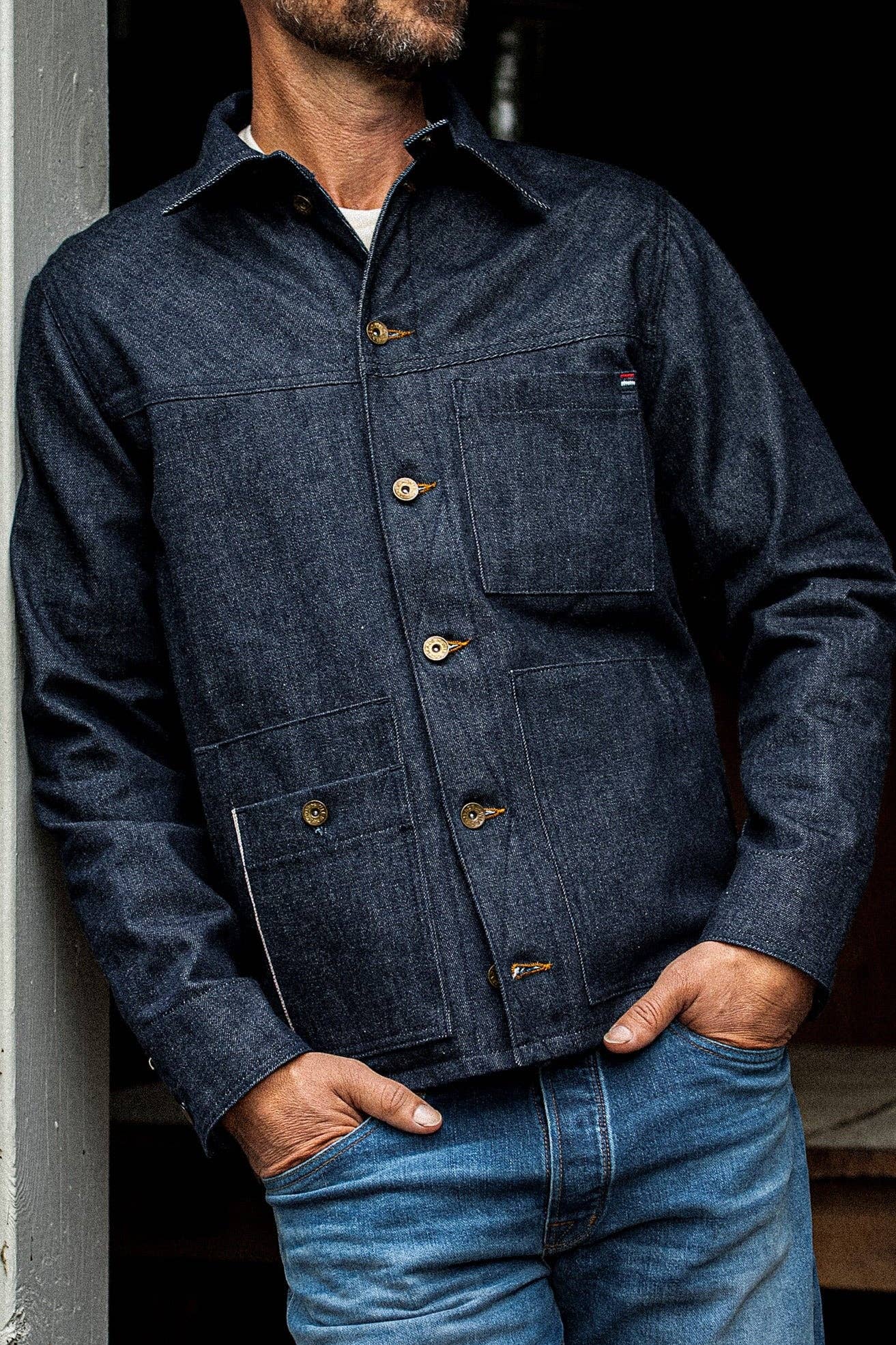 WiesMade - Men | Nico Chore Coat | Selvedge - Indigo: Indigo Raw Selvedge / L
