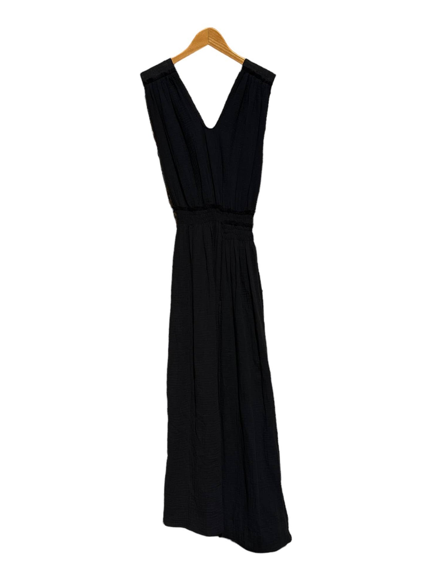 CECILIA SÖRENSEN - 789 ACACIA Dress in organic cotton muslin: Black