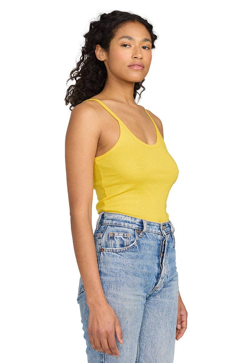 US Blanks - Baby Rib Tank - 100% Organic: Midnight / M