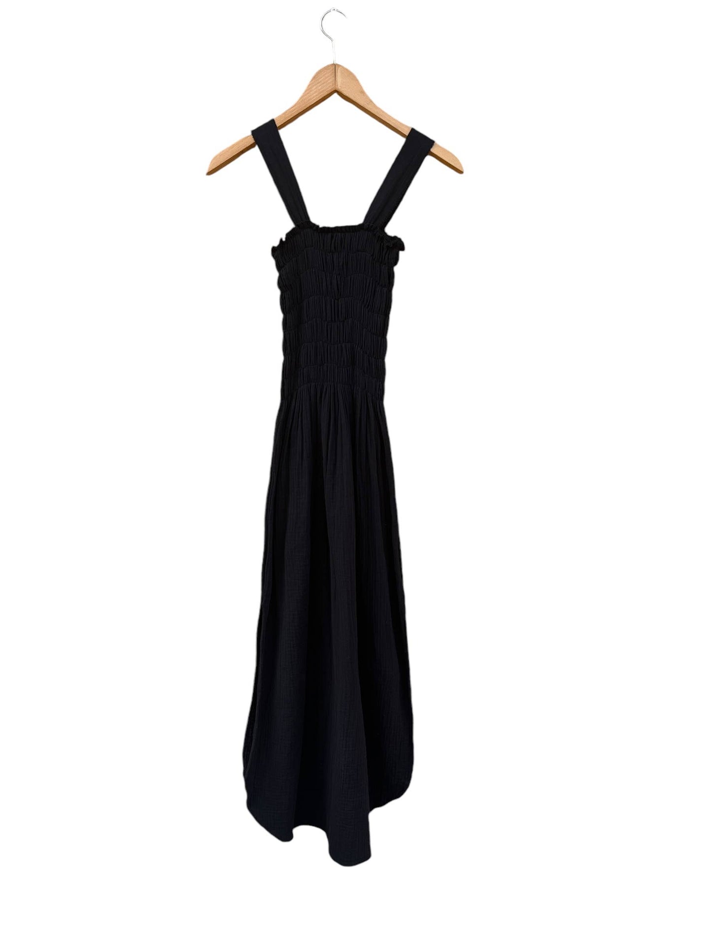 CECILIA SÖRENSEN - 737 ALENC Strap dress in organic cotton muslin: Dusk blue