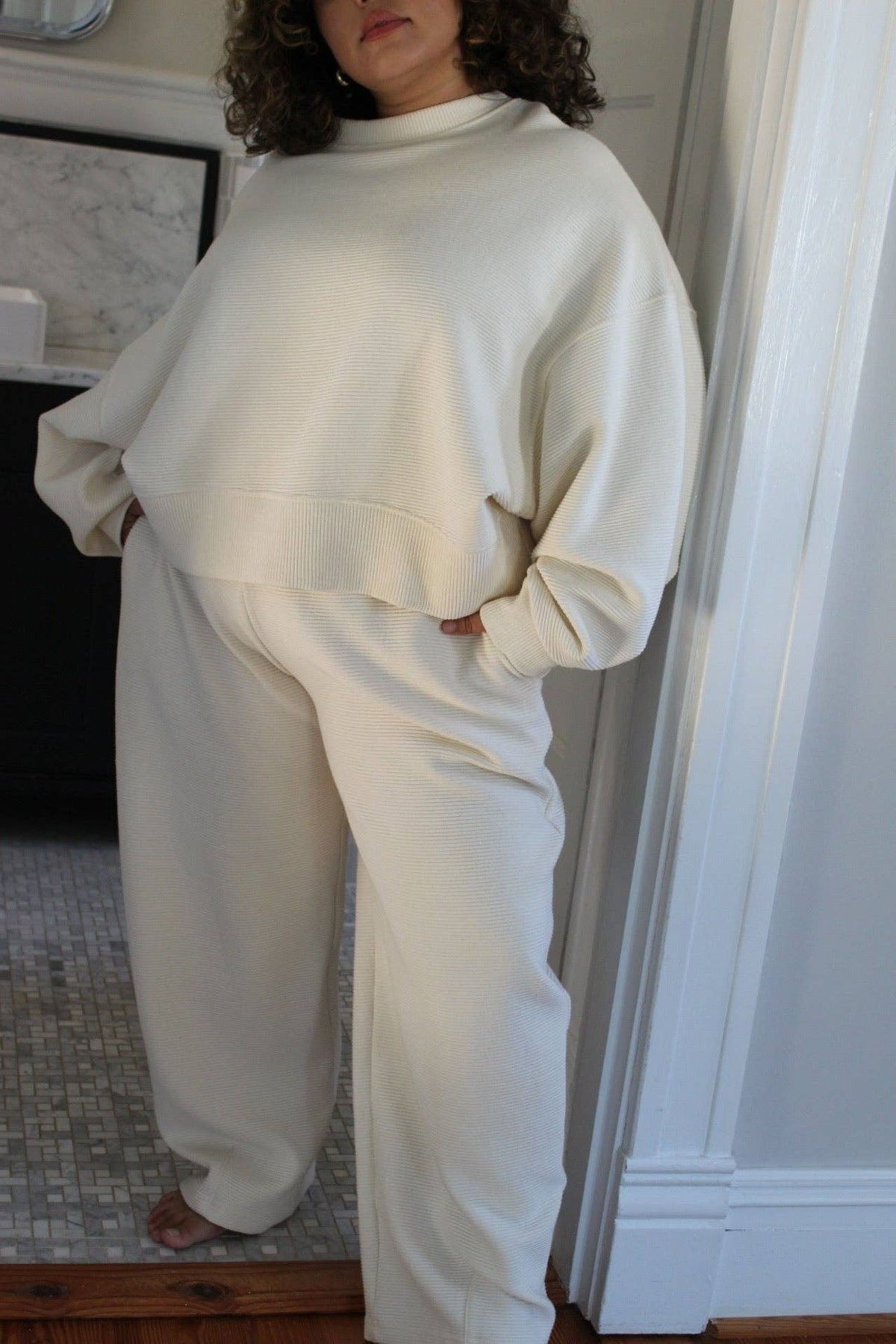 Camden Rippled Cotton Curve Pant