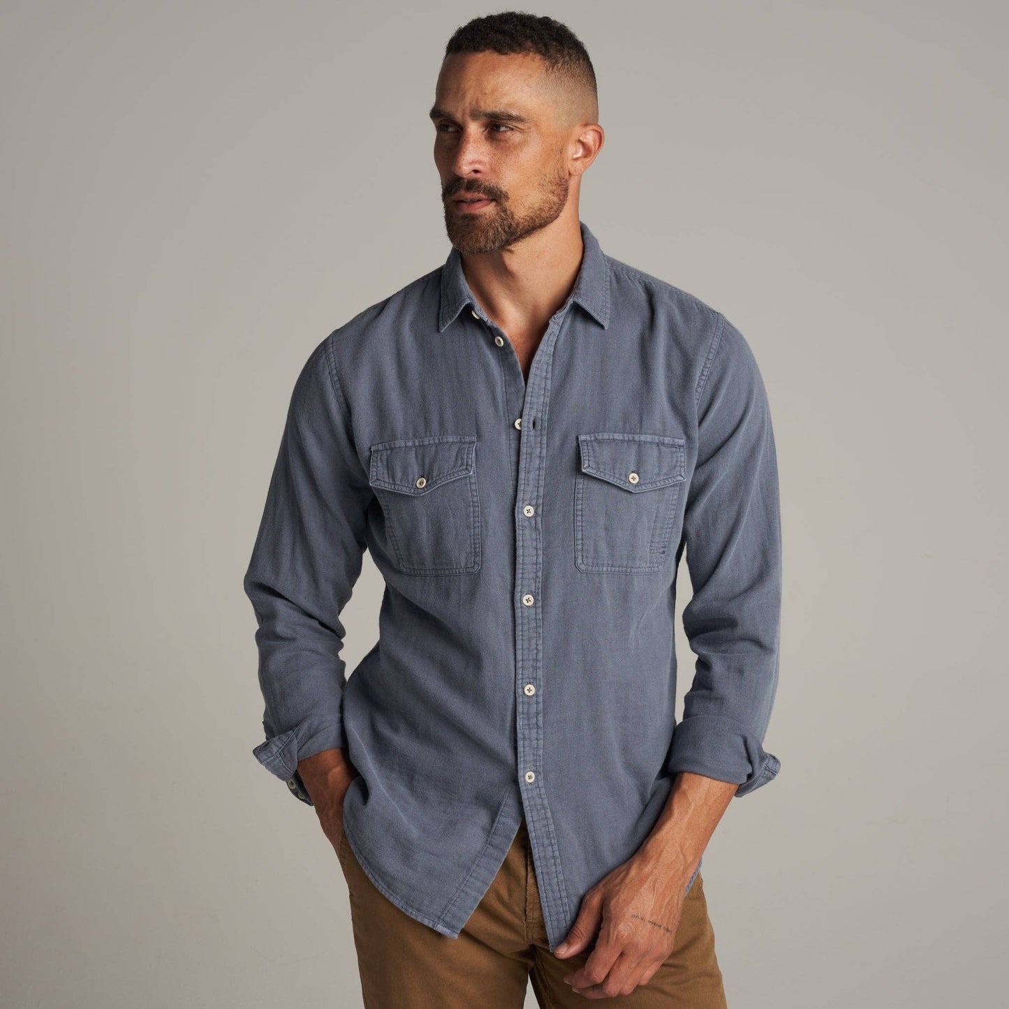 Reed Double Layer Cotton Gauze Shirt