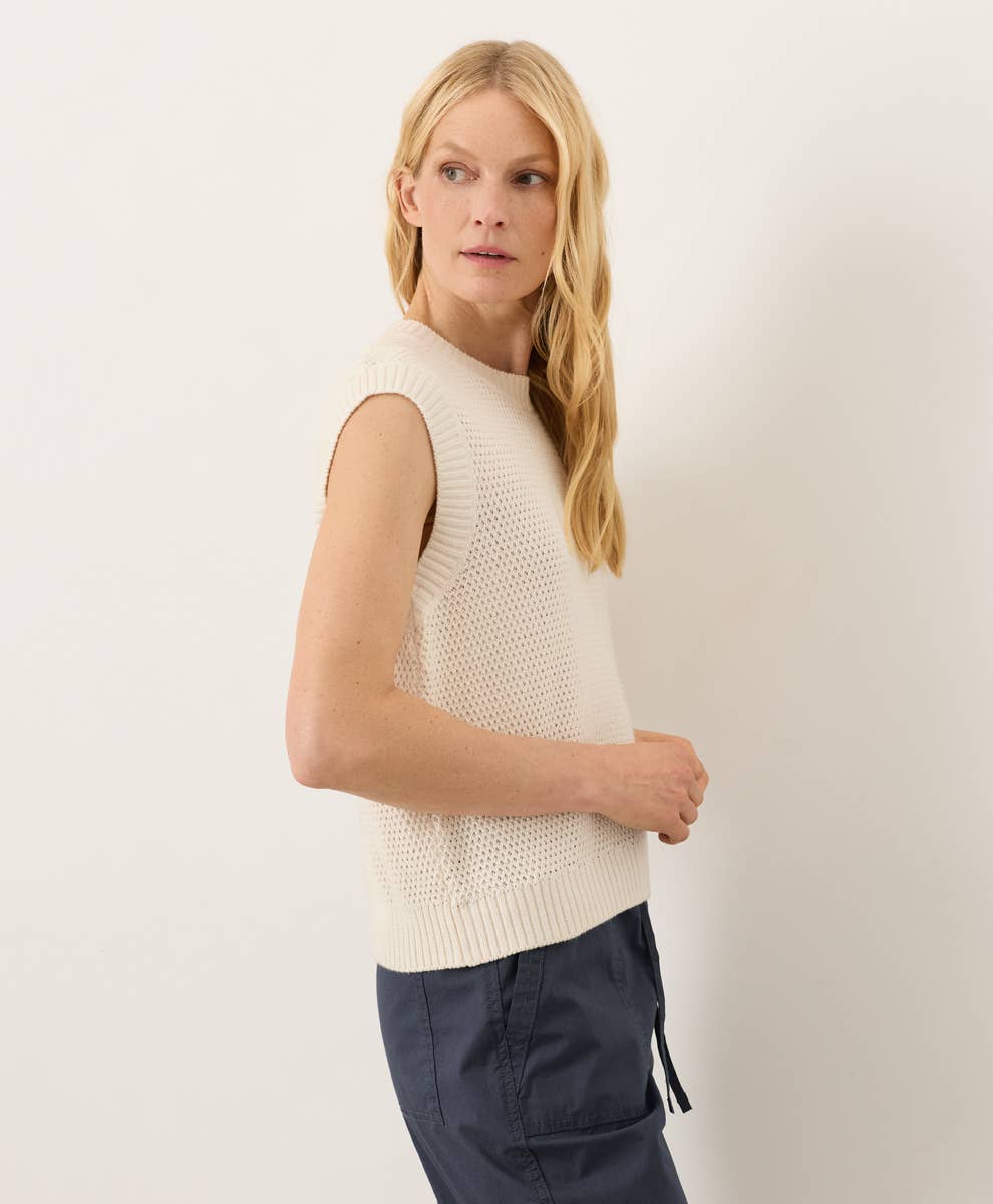 Pact - Women's Shoreline Relaxed Shell: Cream / Small