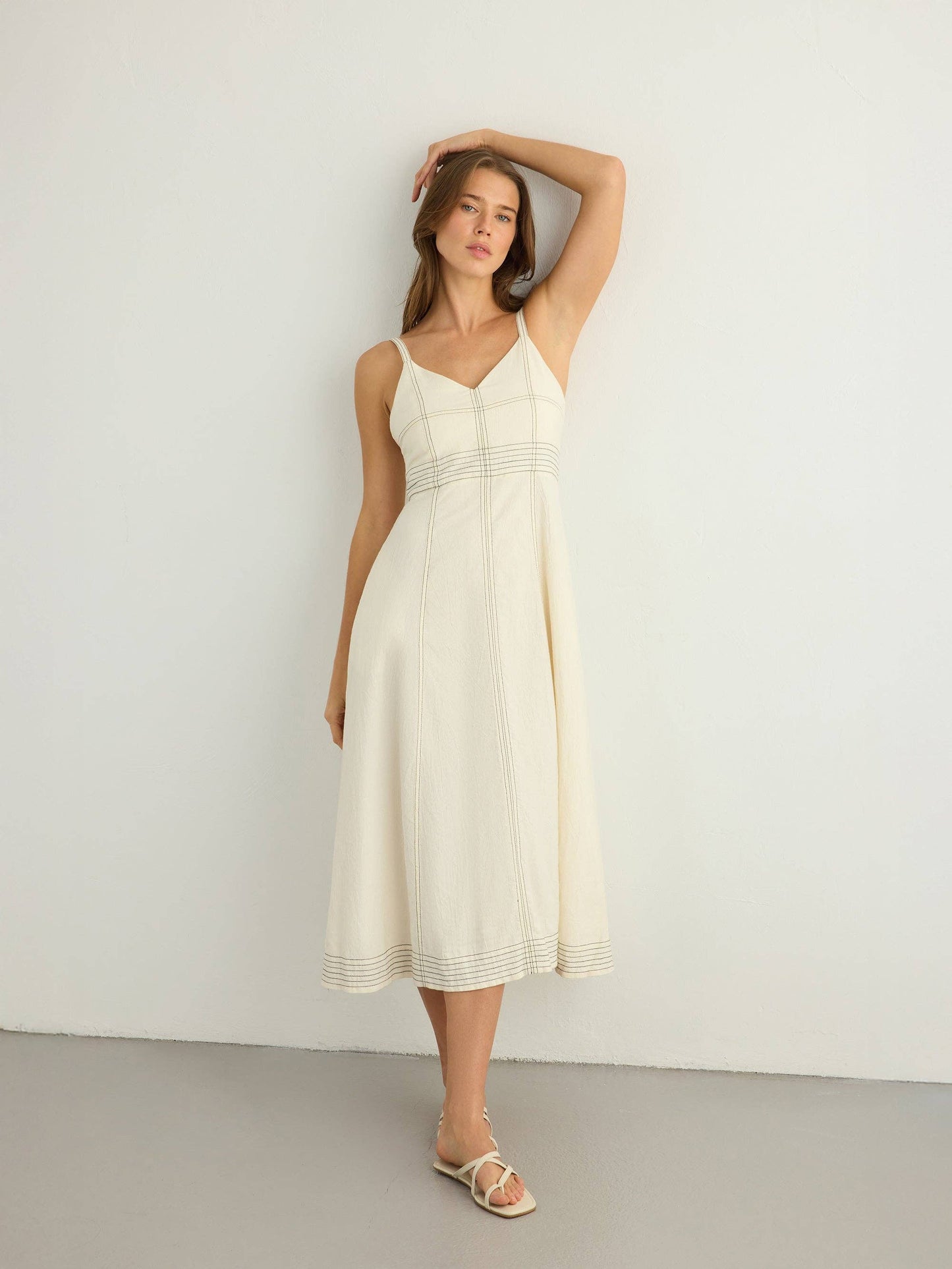 The Handloom - Eva Maxi Dress - Natural: Natural / S-M
