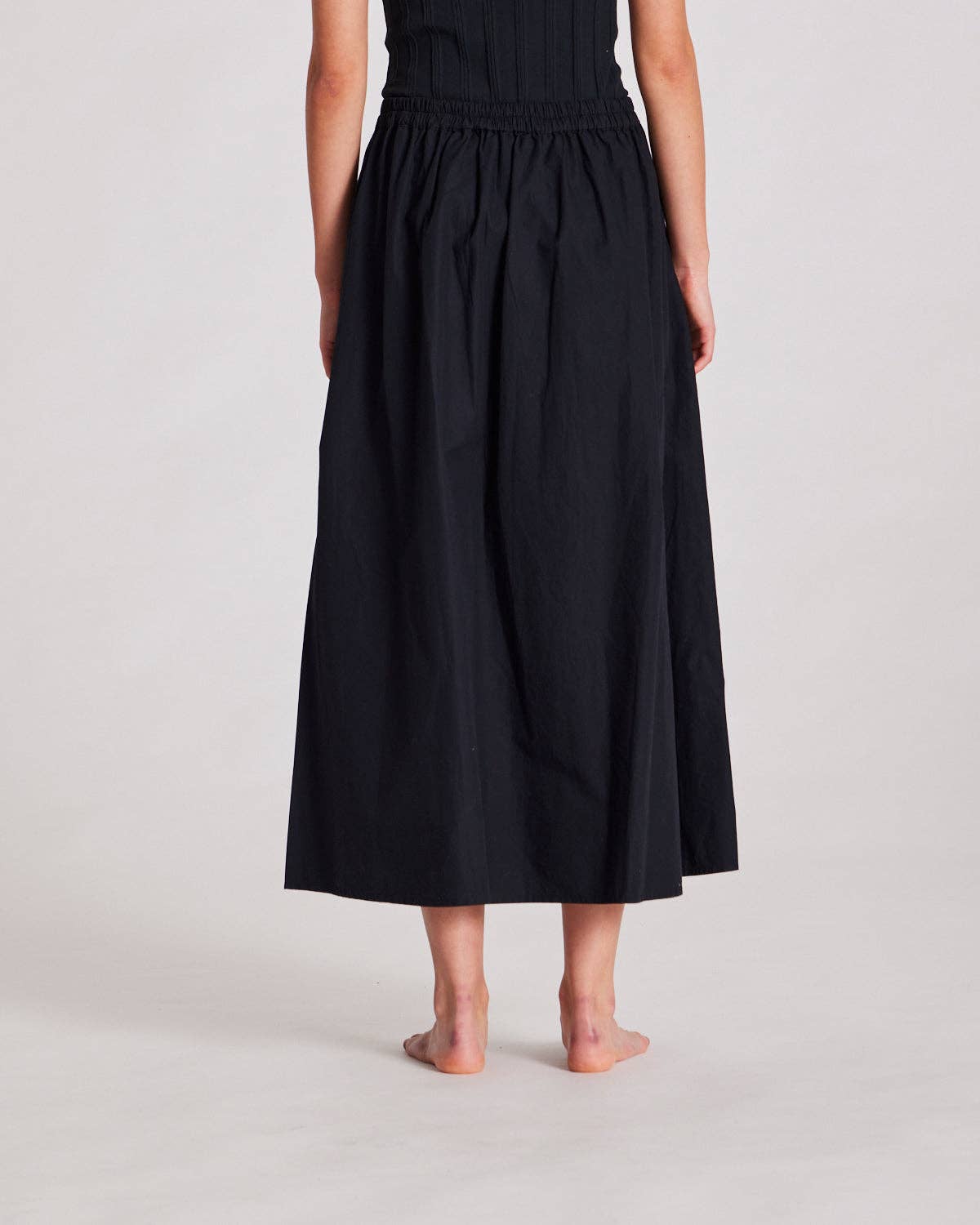 gai-lisva - Astrid Long Skirt Poplin - Black: S