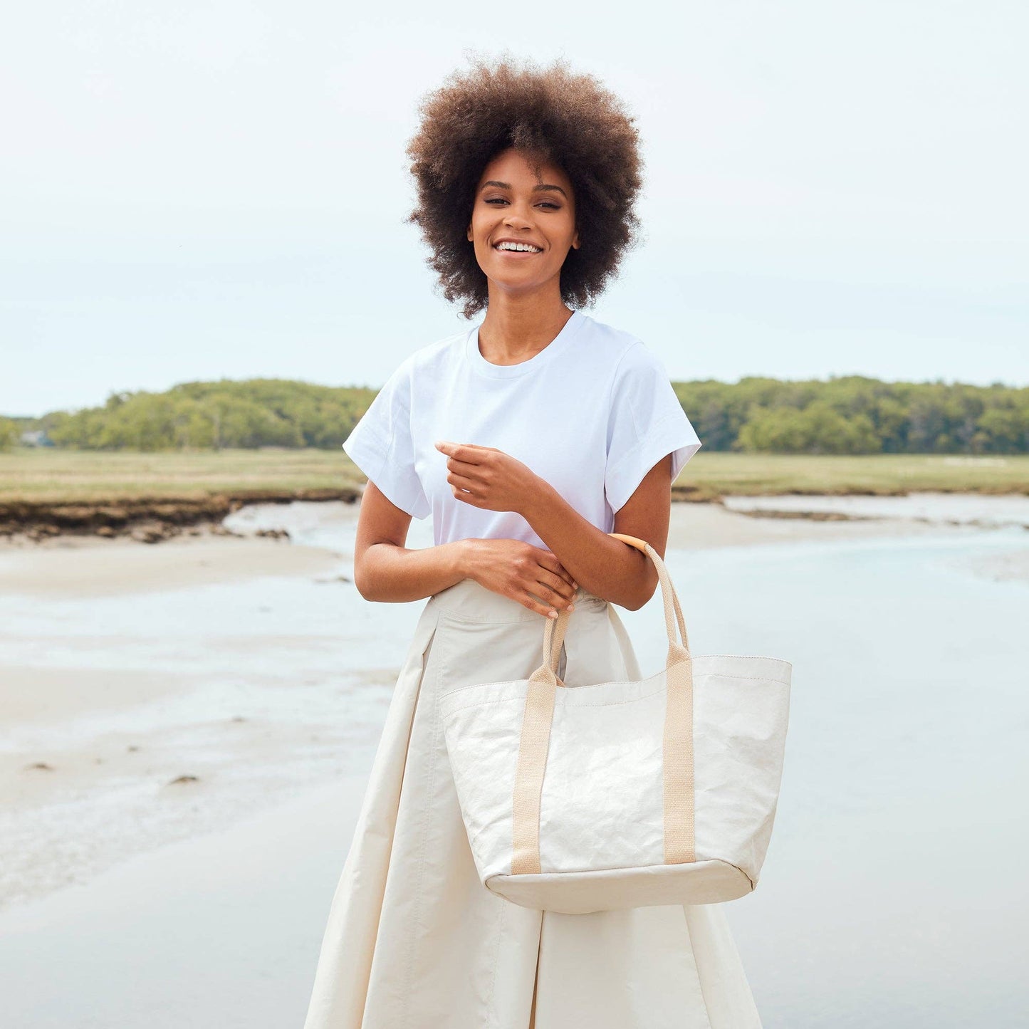 Uashmama - GIULIA CARRYALL TOTE BAG: Peltro / XSmall