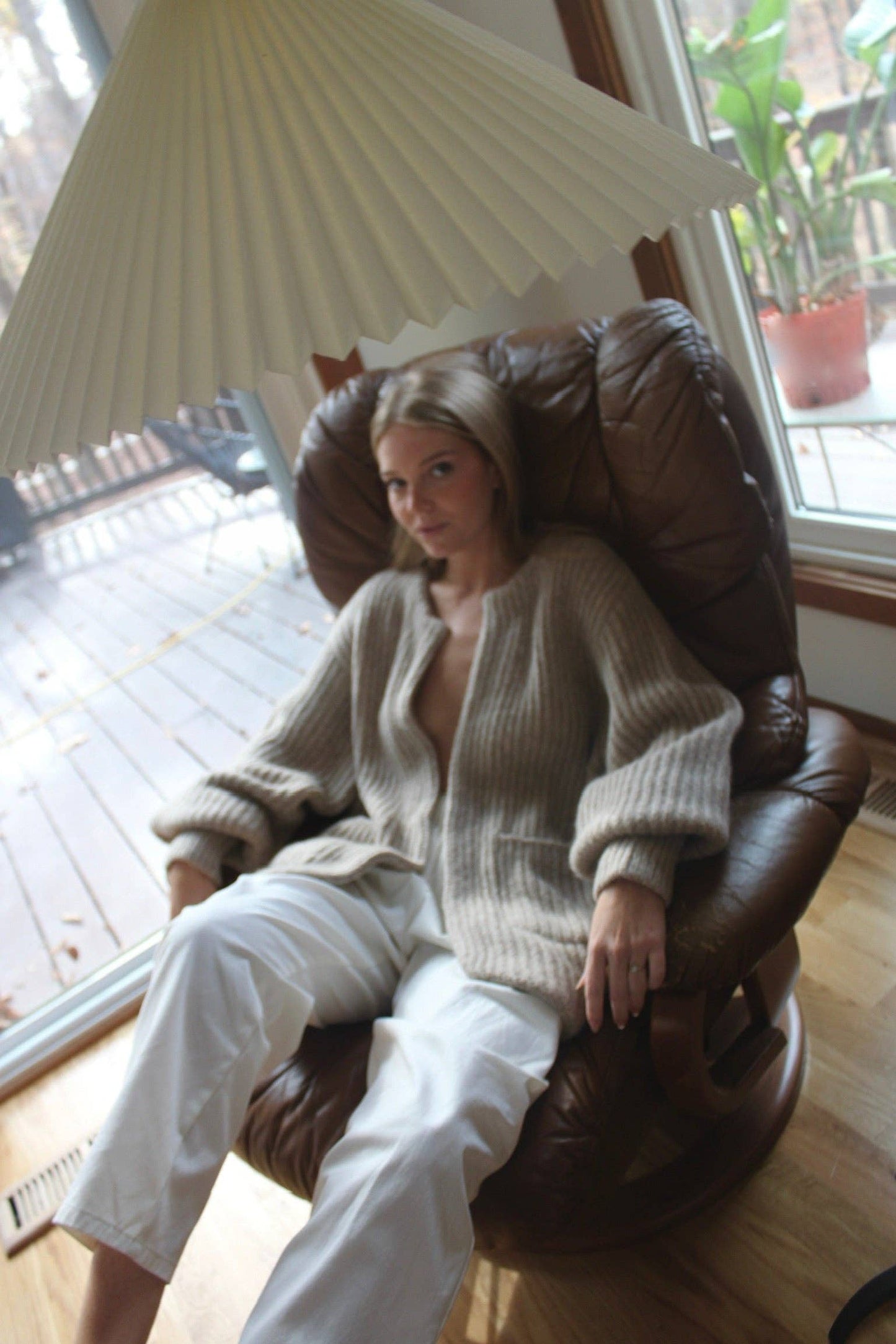 Na Nin - Dylan Knitted Alpaca Coat: Ivory / O/S