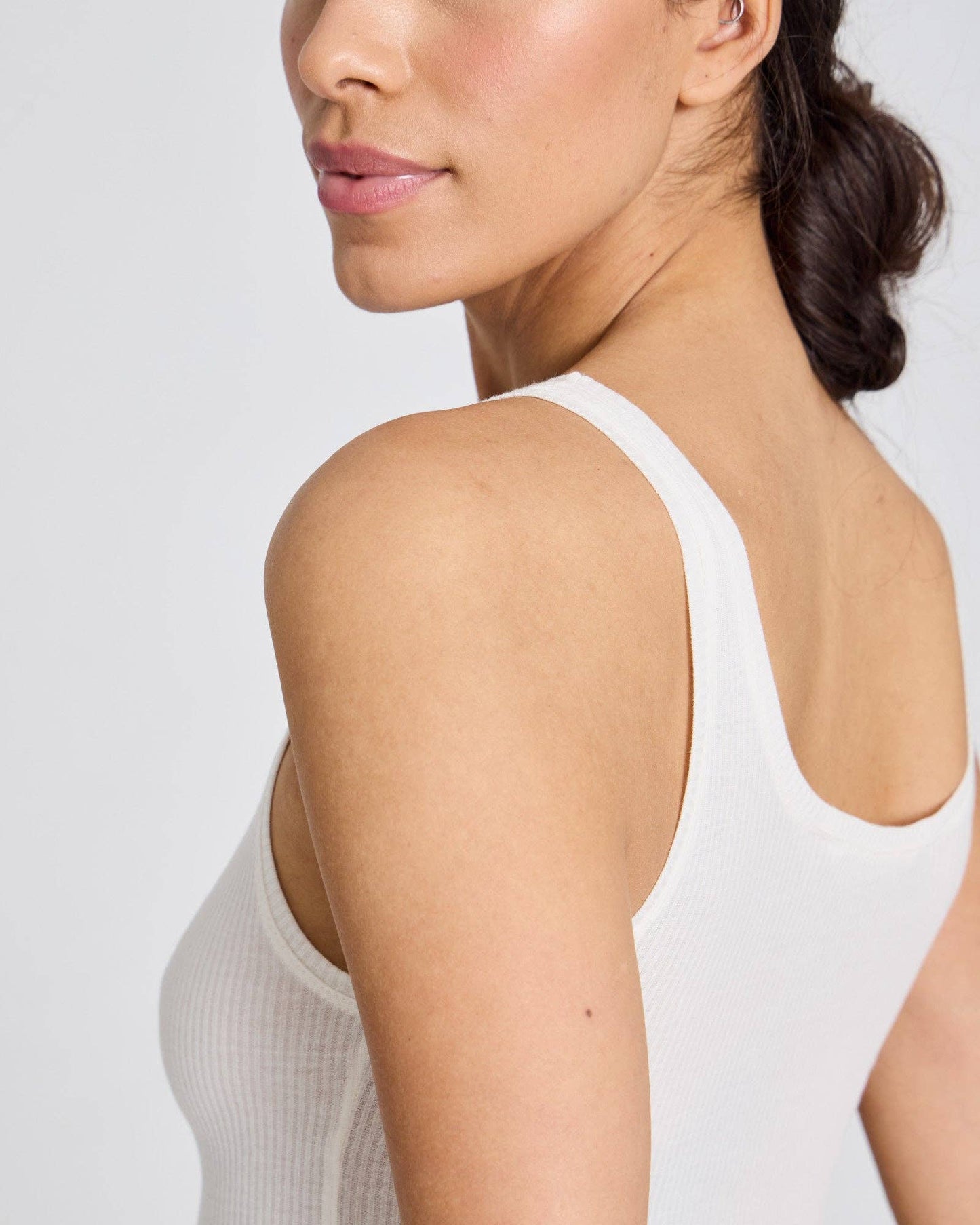 gai-lisva - Beate Cotton S´less Top 3x2 Rib GOTS 243975 - Off White: L