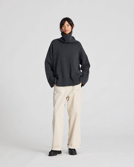 gai-lisva - Vita Lambswool Jumper - Dark Grey: S