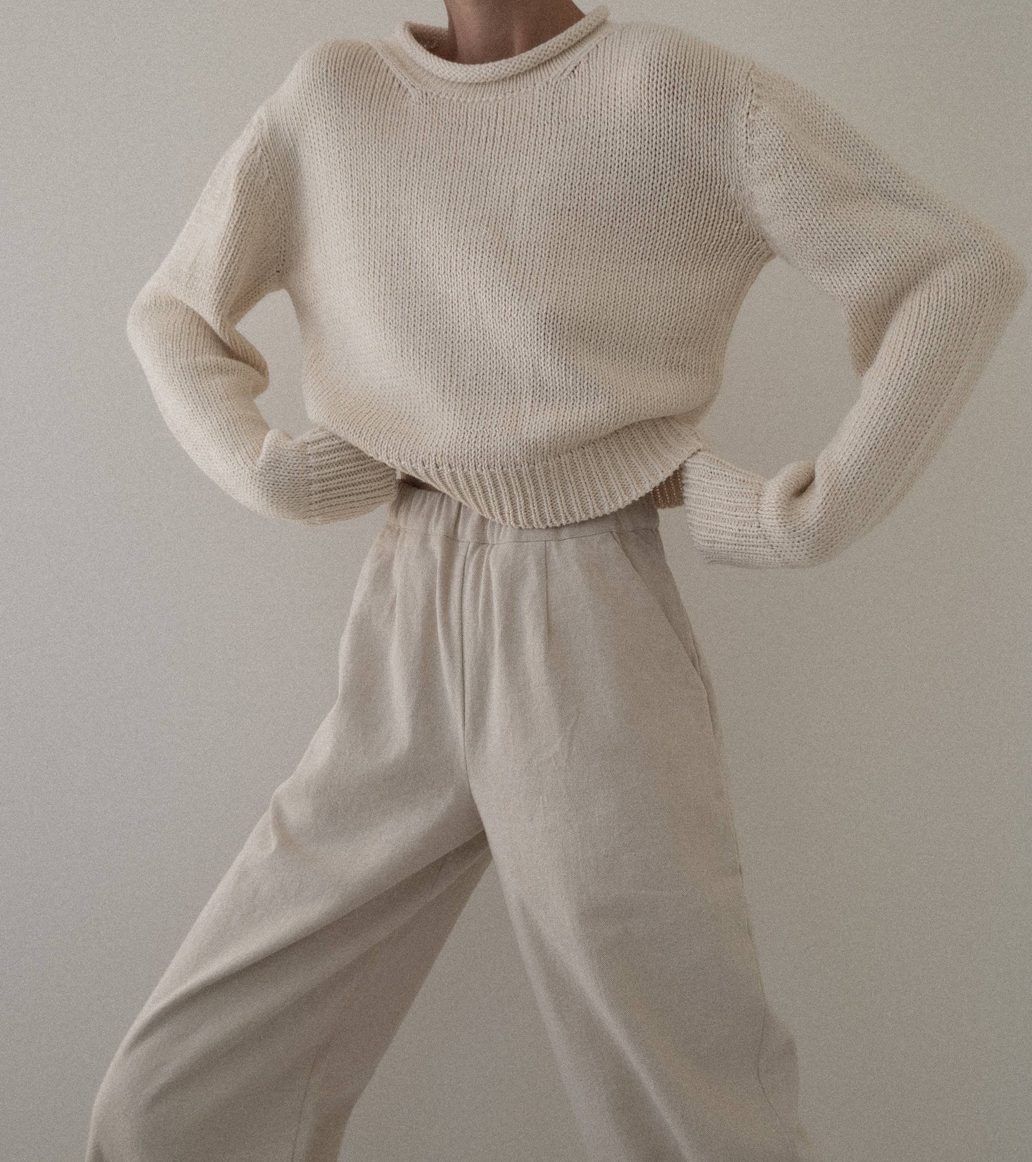 LAUDE the Label - Mare Rolled Neck Sweater - Ivory: M
