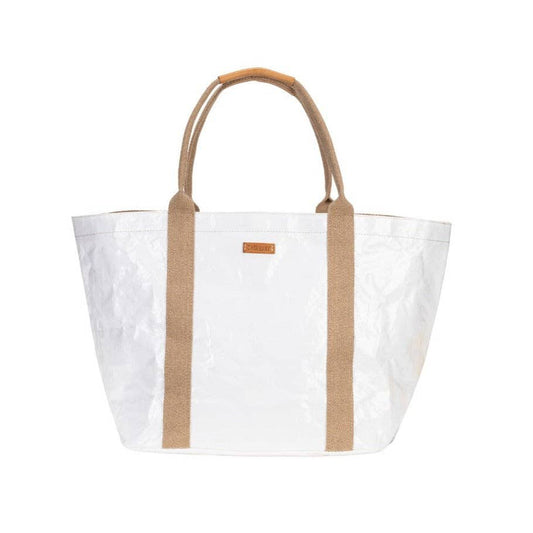 Uashmama - GIULIA GLOSSY TOTE BAG: Glossy White / XSmall
