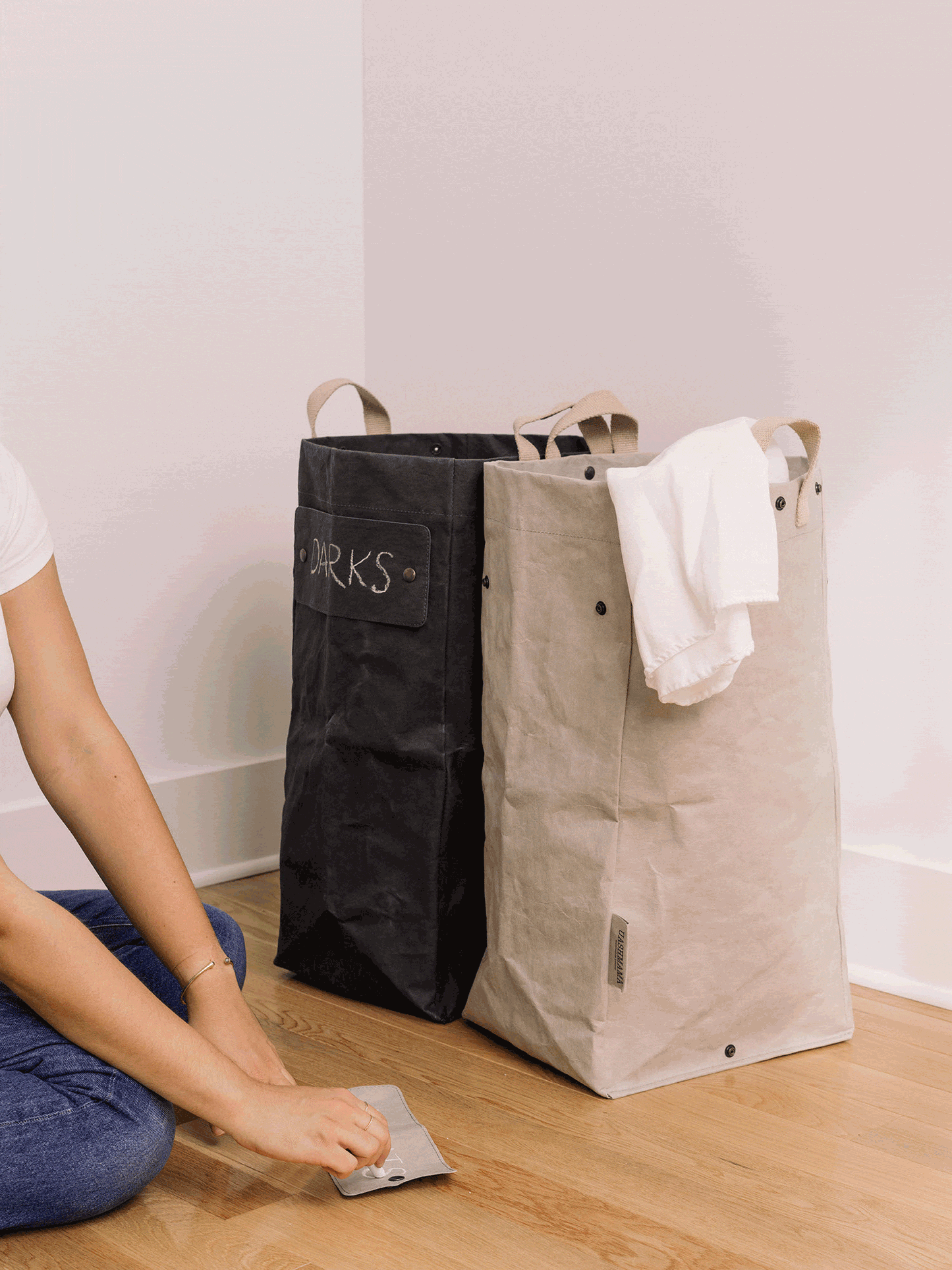 Uashmama - LAUNDRY BAG HAMPER: Dark Grey