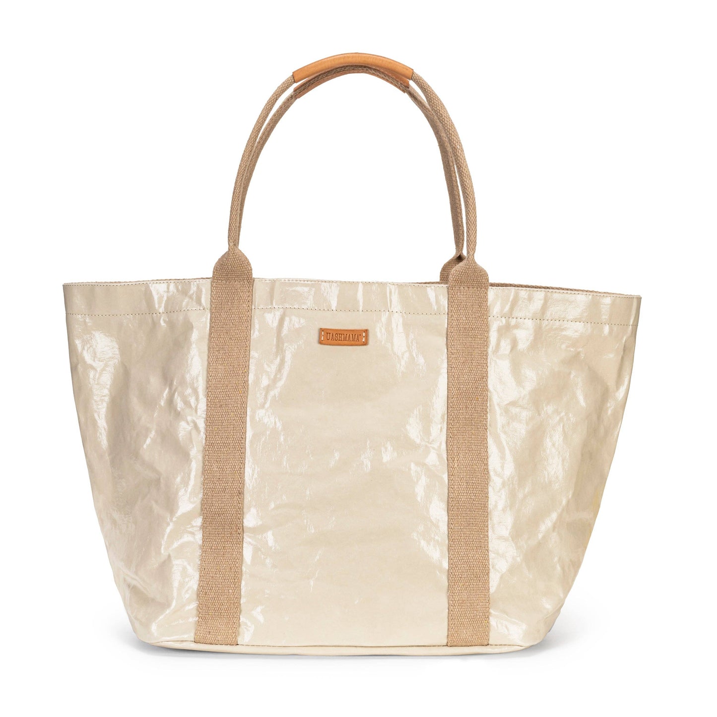 Uashmama - GIULIA GLOSSY TOTE BAG: Glossy White / XSmall