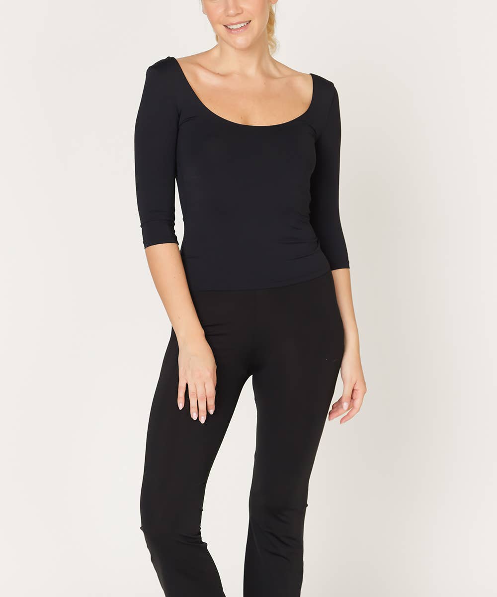 Studio Ko Clothing - BAMBOO BALLERINA YOGA TOP: Ivory / S